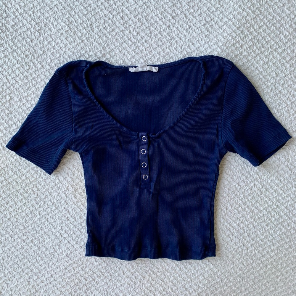 Blue Crop Top